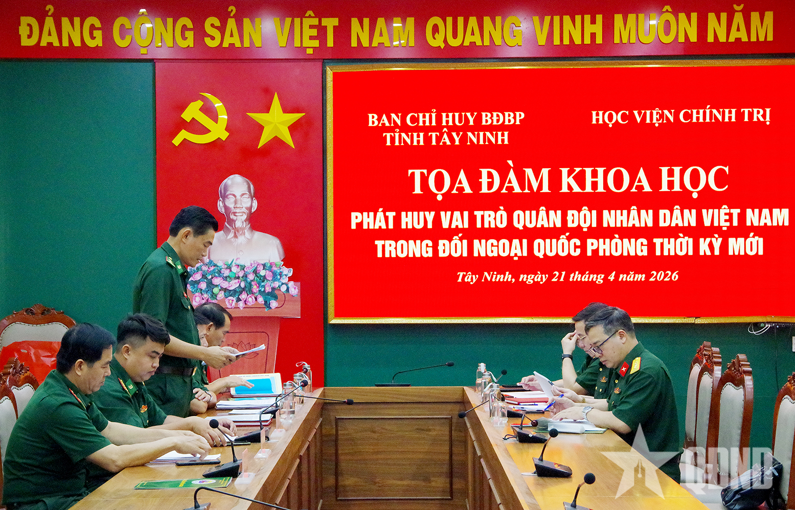 Học viện Chính trị phối hợp tổ chức tọa đàm về đối ngoại quốc phòng tại Tây Ninh

